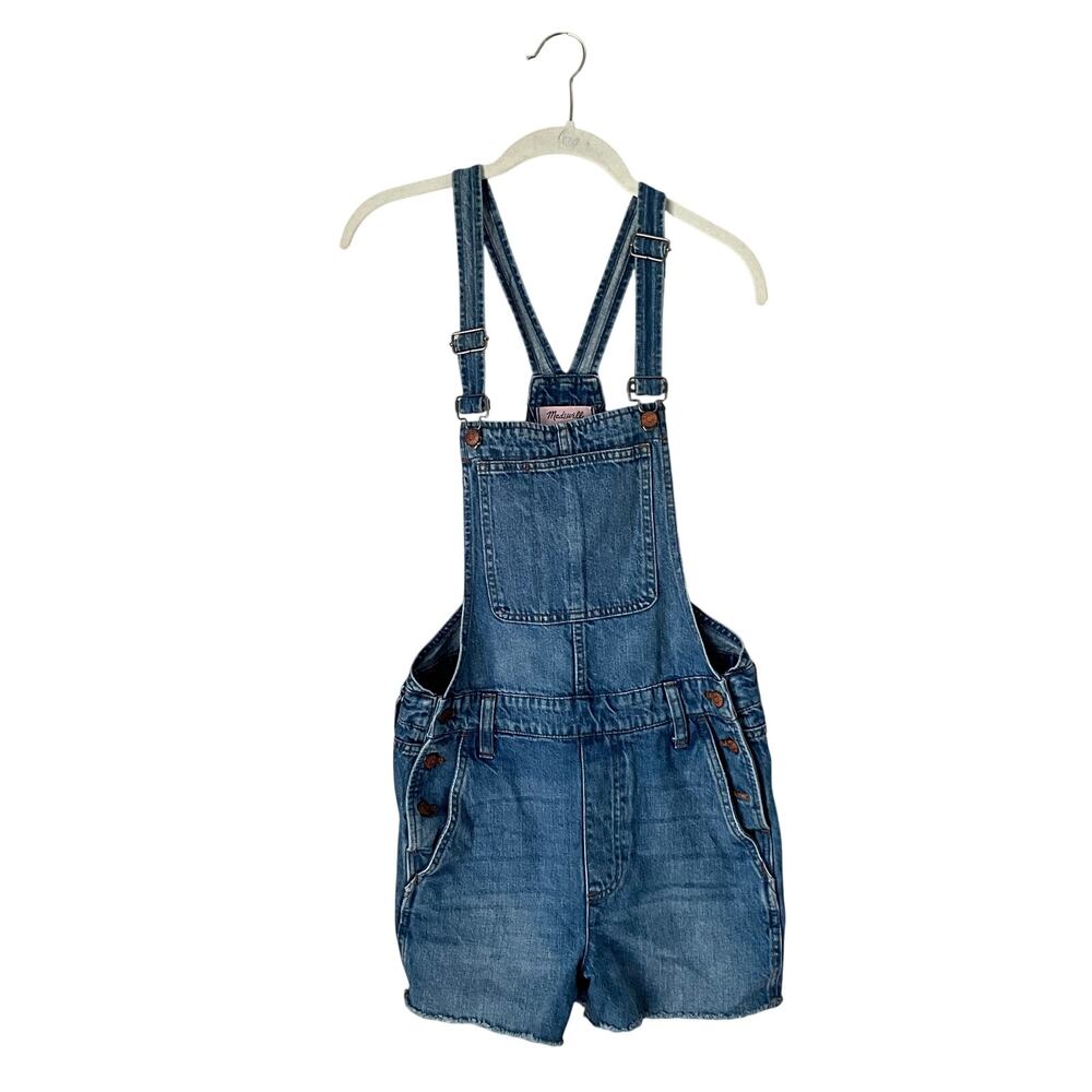 Madewell Blue Floral Short Overalls: Y2K, 2000s